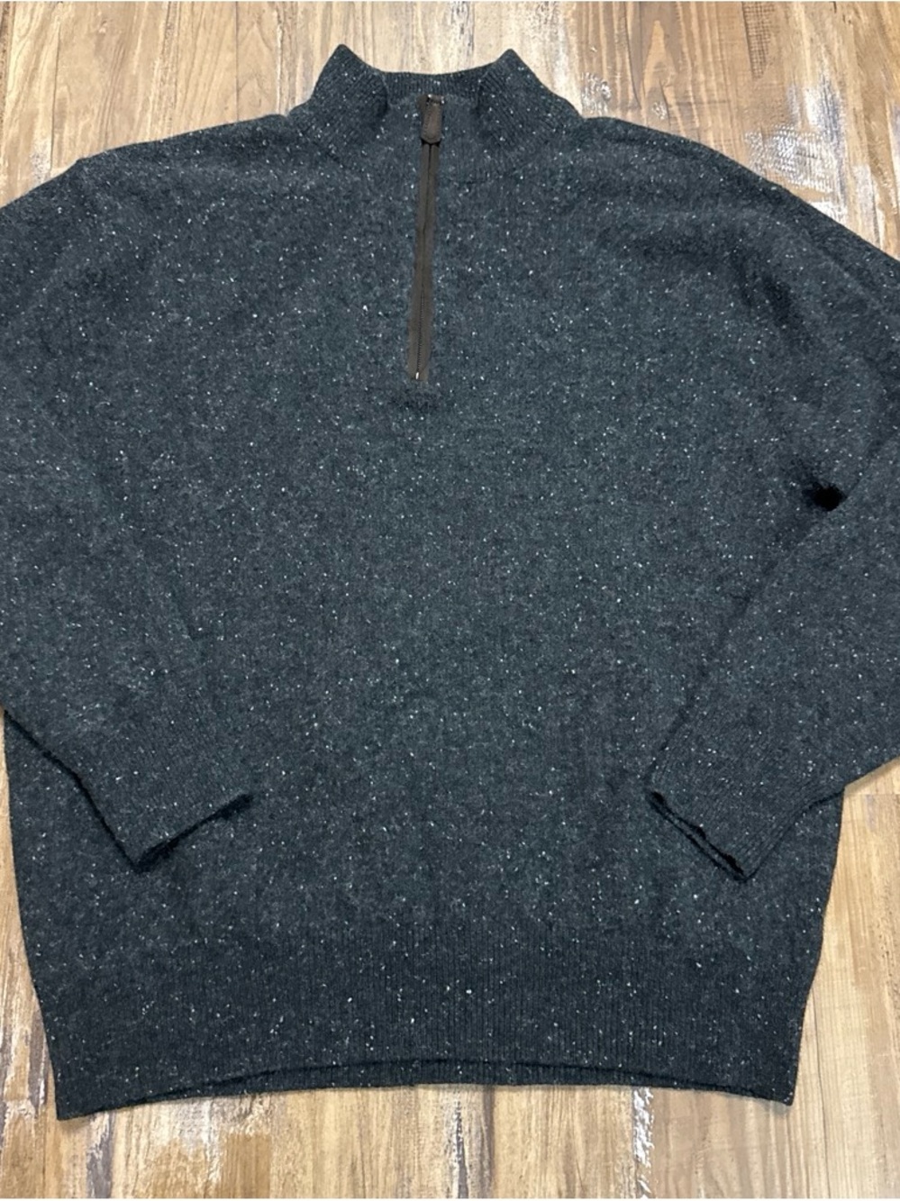 Men's Charcoal Half-Zip Sweater